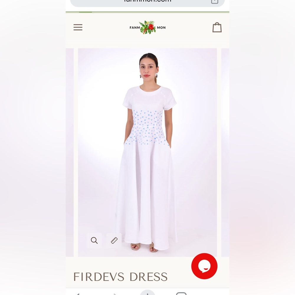 Fanm Mon Firdevs Maxi Dress in White